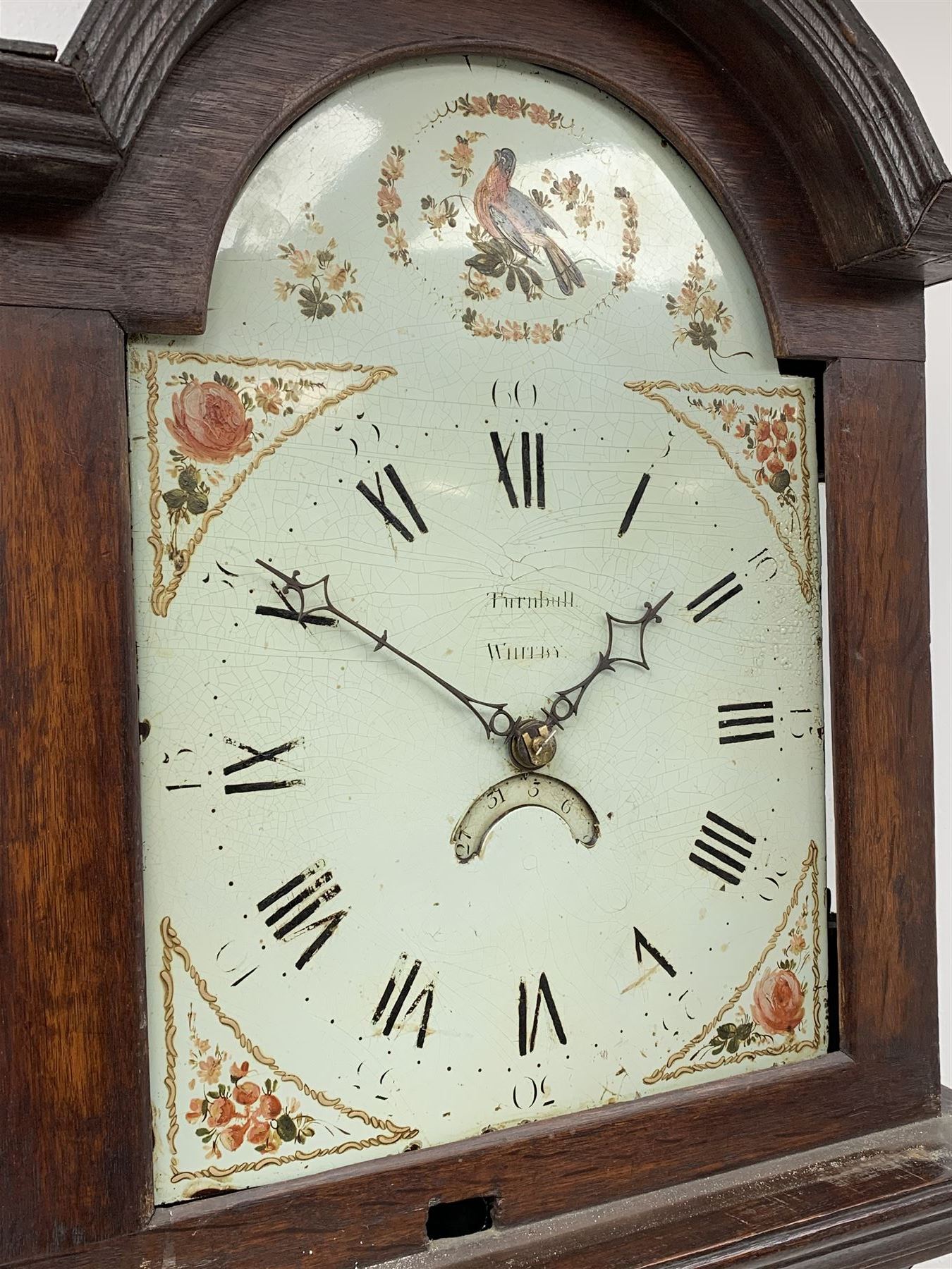 Late 18th century oak longcase clock - Image 2 of 4