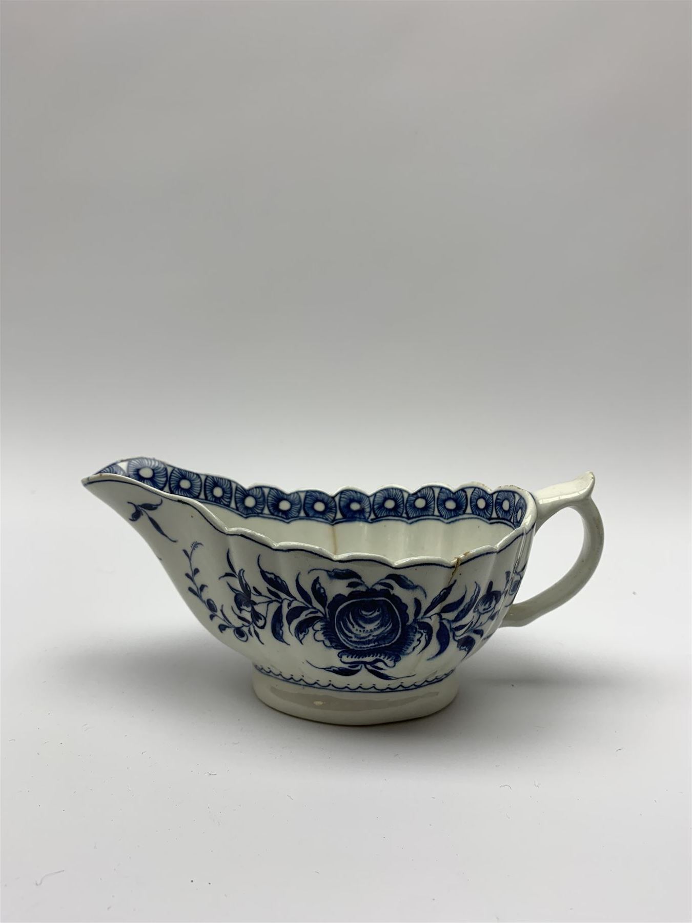18th century Worcester sauce boat - Image 5 of 9