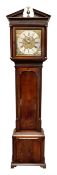 Early 19th century oak and mahogany banded longcase clock