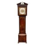 Early 19th century oak and mahogany banded longcase clock