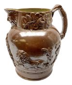 19th century salt glazed stoneware jug