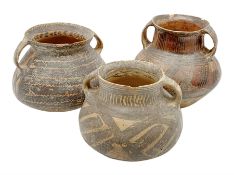 Three Chinese Neolithic pottery vessels