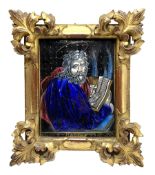 Late 19th/early 20th century Italian enamelled copper icon