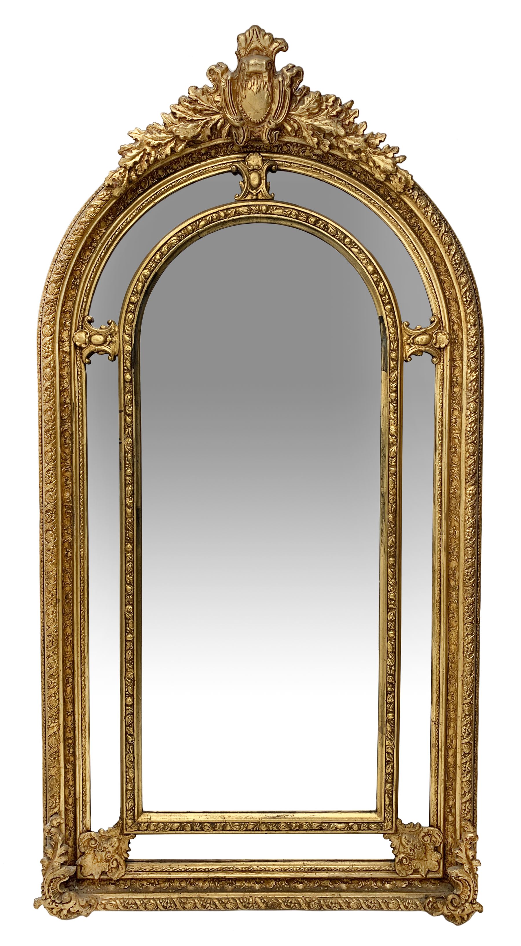 Gilt Rococo style mirror