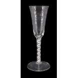 18th century toasting glass or flute