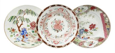 Three 18th Chinese plates