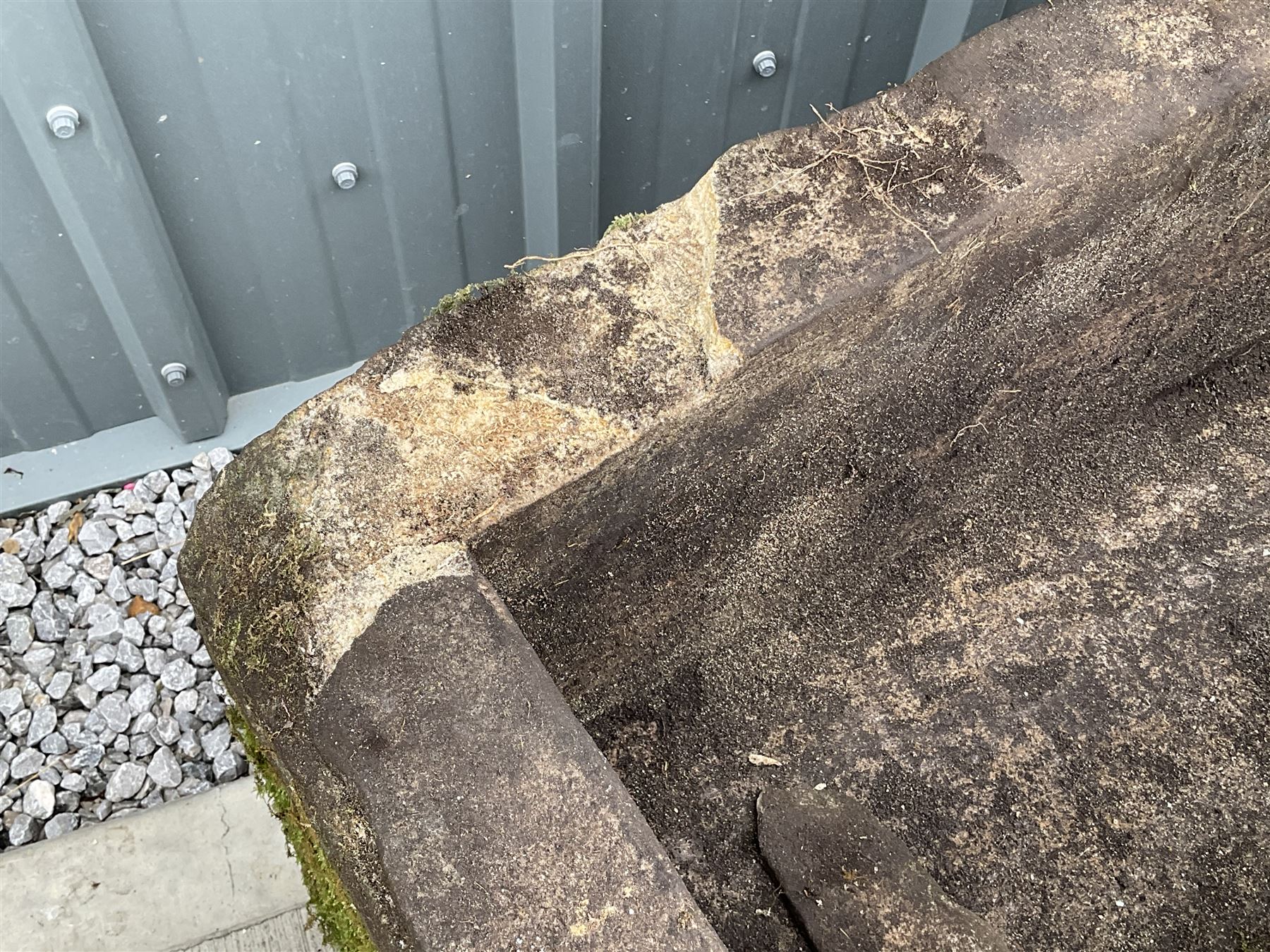 Large 18th/19th century weathered sandstone trough planter - Image 3 of 6