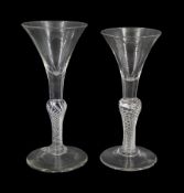 Two 18th century drinking glasses