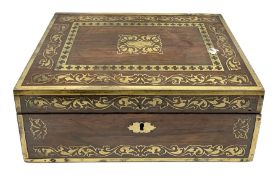 Victorian rosewood vanity box