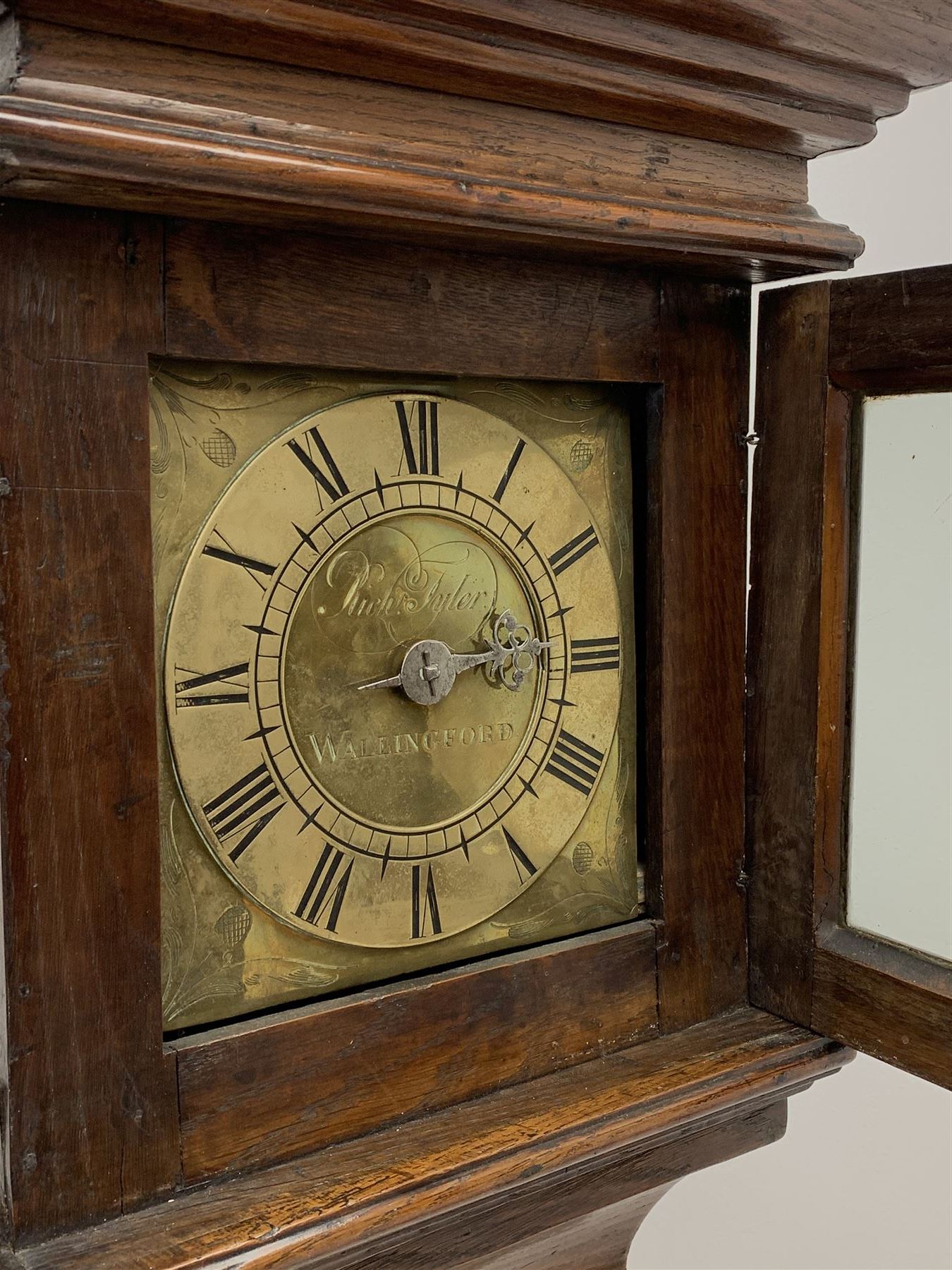 Small mid 18th century oak cottage longcase clock - Image 2 of 6