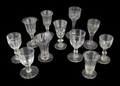 Group of eleven 18th/19th century glasses