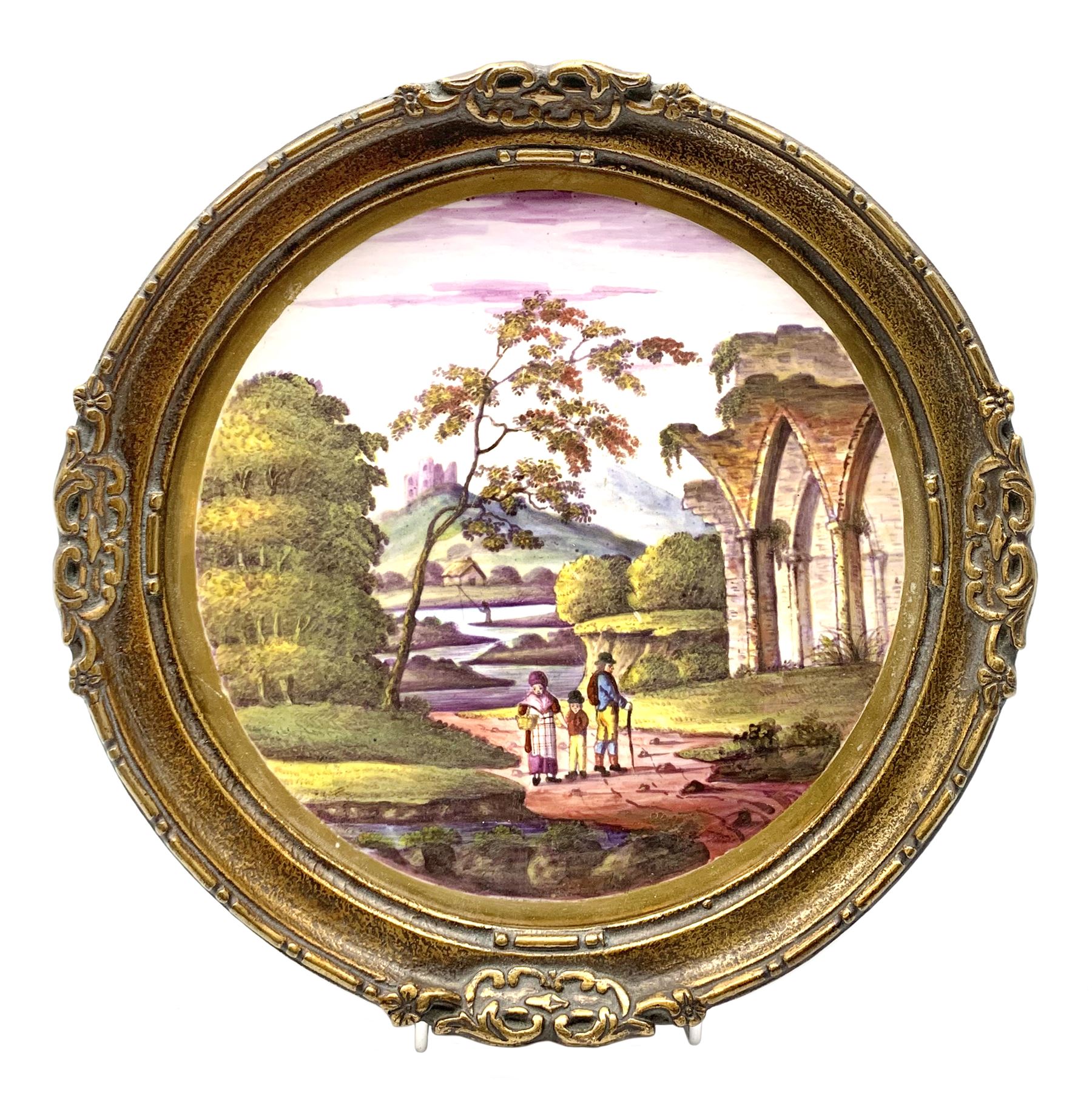 19th century painted porcelain plaque