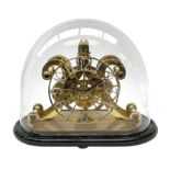 Late 20th century brass epicyclic skeleton clock