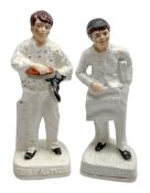 A pair of Staffordshire figures