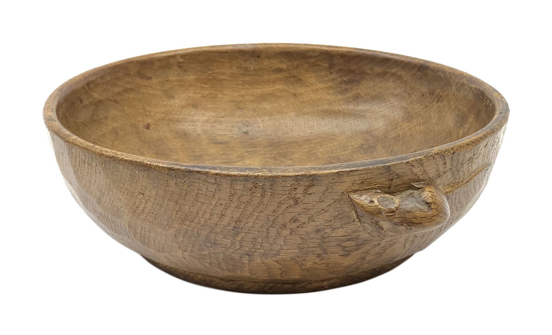 'Mouseman' adzed oak fruit bowl circa. 1950's