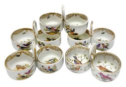 Set of four late 19th/early 20th century Meissen double salts