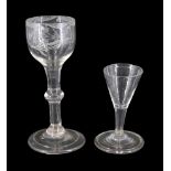 Mid 18th century drinking glass