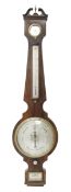 Early 19th century rosewood four dial banjo barometer