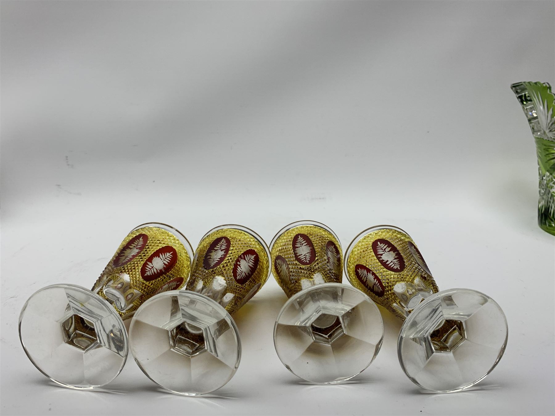 Set of four 19th century bohemian drinking glasses - Image 7 of 7