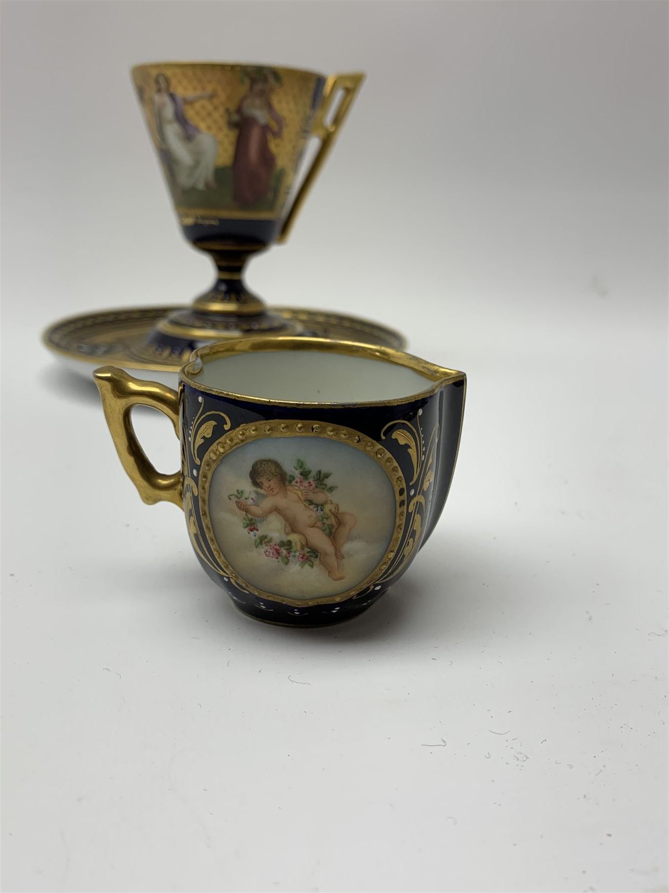 Vienna cabinet cup and saucer - Image 3 of 9