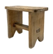 19th century vernacular elm plank stool