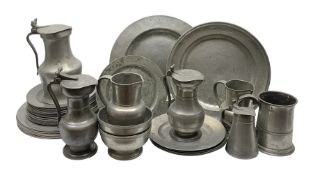 Collection of 18th and 19th century pewter