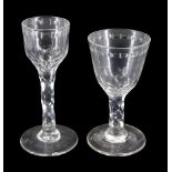 Two late 18th century drinking glasses