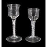 Two 18th century drinking glasses