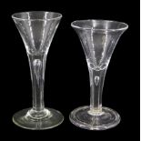Two 18th century drinking glasses