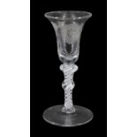 Late 18th/early 19th century drinking glass of possible Jacobite interest