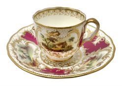 Early 19th century Minton coffee cup and saucer