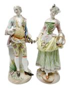 Pair of large 19th century Jacob Petit figures