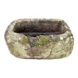 18th century weathered sandstone rectangular planter Location: Duggleby Storage