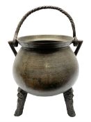 17th century bronze cauldron