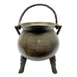 17th century bronze cauldron