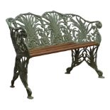 Coalbrookdale style cast metal wheat sheaf bench