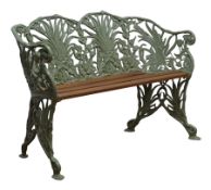 Coalbrookdale style cast metal wheat sheaf bench