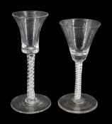 Two 18th century drinking glasses