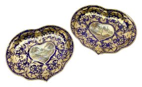 Pair of early 19th century Derby dessert dishes