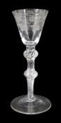 Mid 18th century wine glass