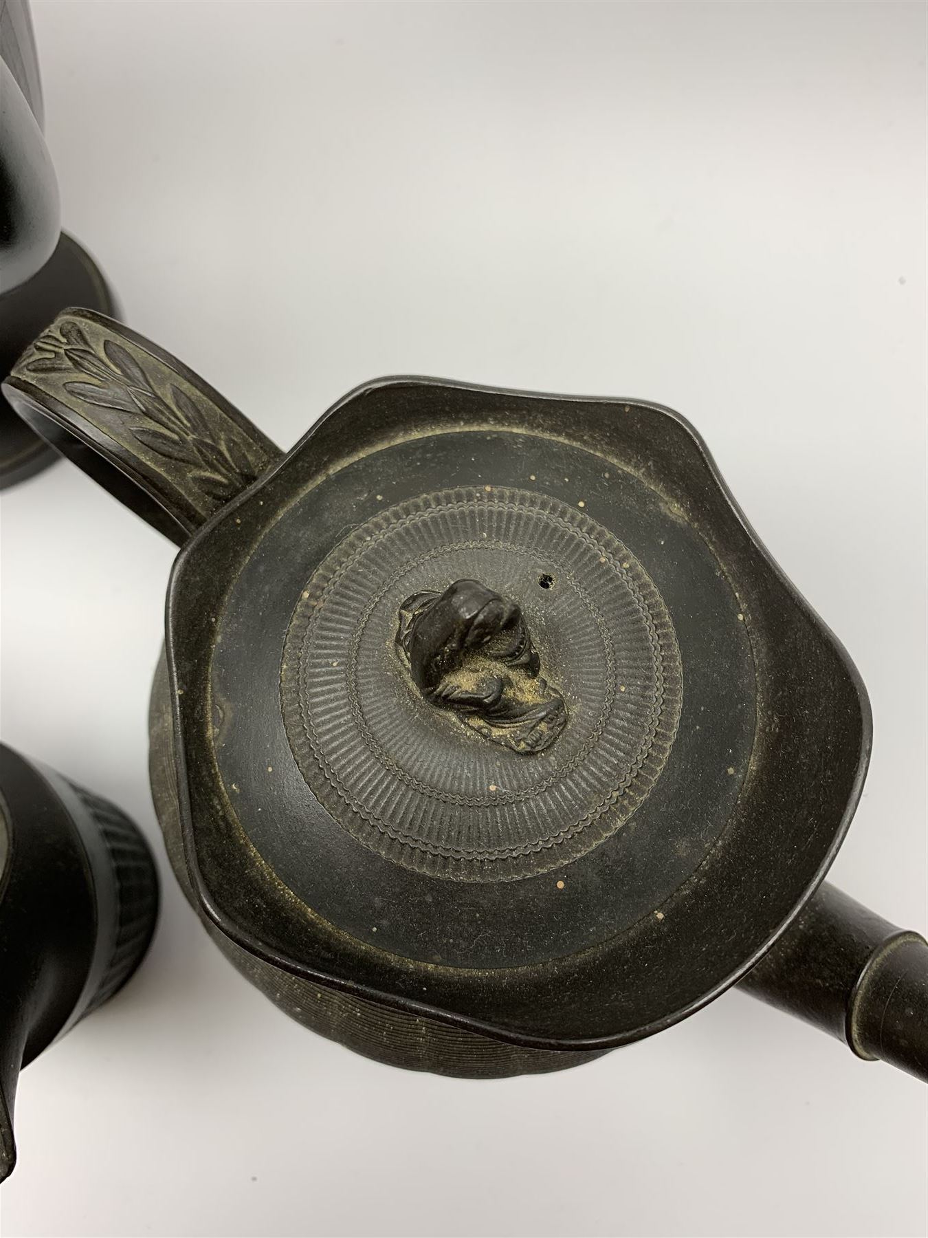 Early/mid 19th century black basalt tea wares - Image 7 of 7