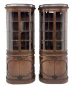 Pair early 20th century mahogany cabinets