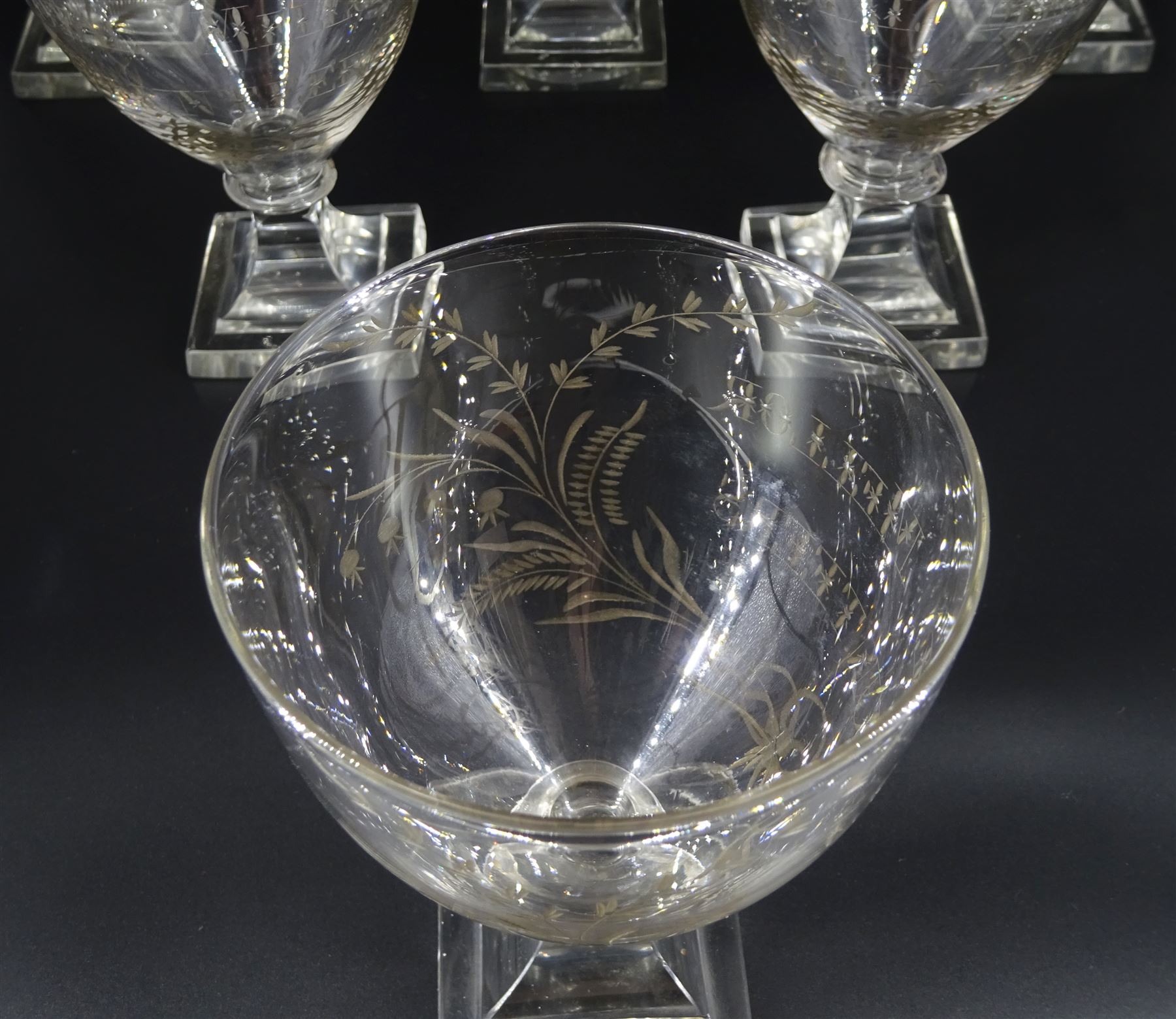 Set of six late 18th/early 19th century glass rummers - Image 3 of 4