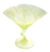 James Powell & Sons Whitefriars Vaseline glass vase