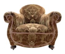 Late 19th century armchair of generous proportions
