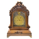 Large early to mid 19th century walnut bracket clock by Penlington of Liverpool