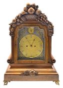 Large early to mid 19th century walnut bracket clock by Penlington of Liverpool