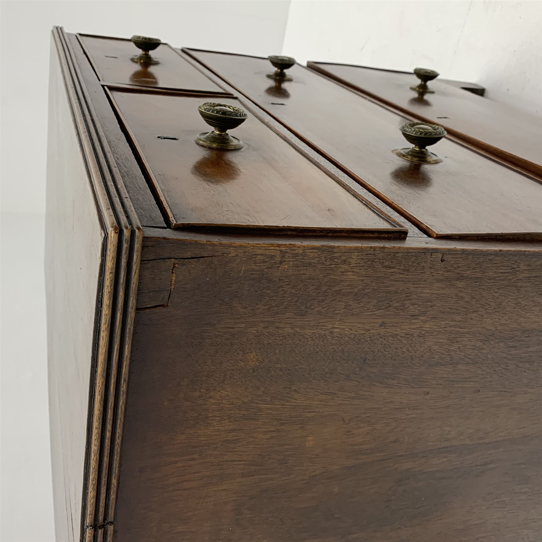 George III mahogany chest, rectangular top with reeded moulding above two short and two long drawers - Image 3 of 5