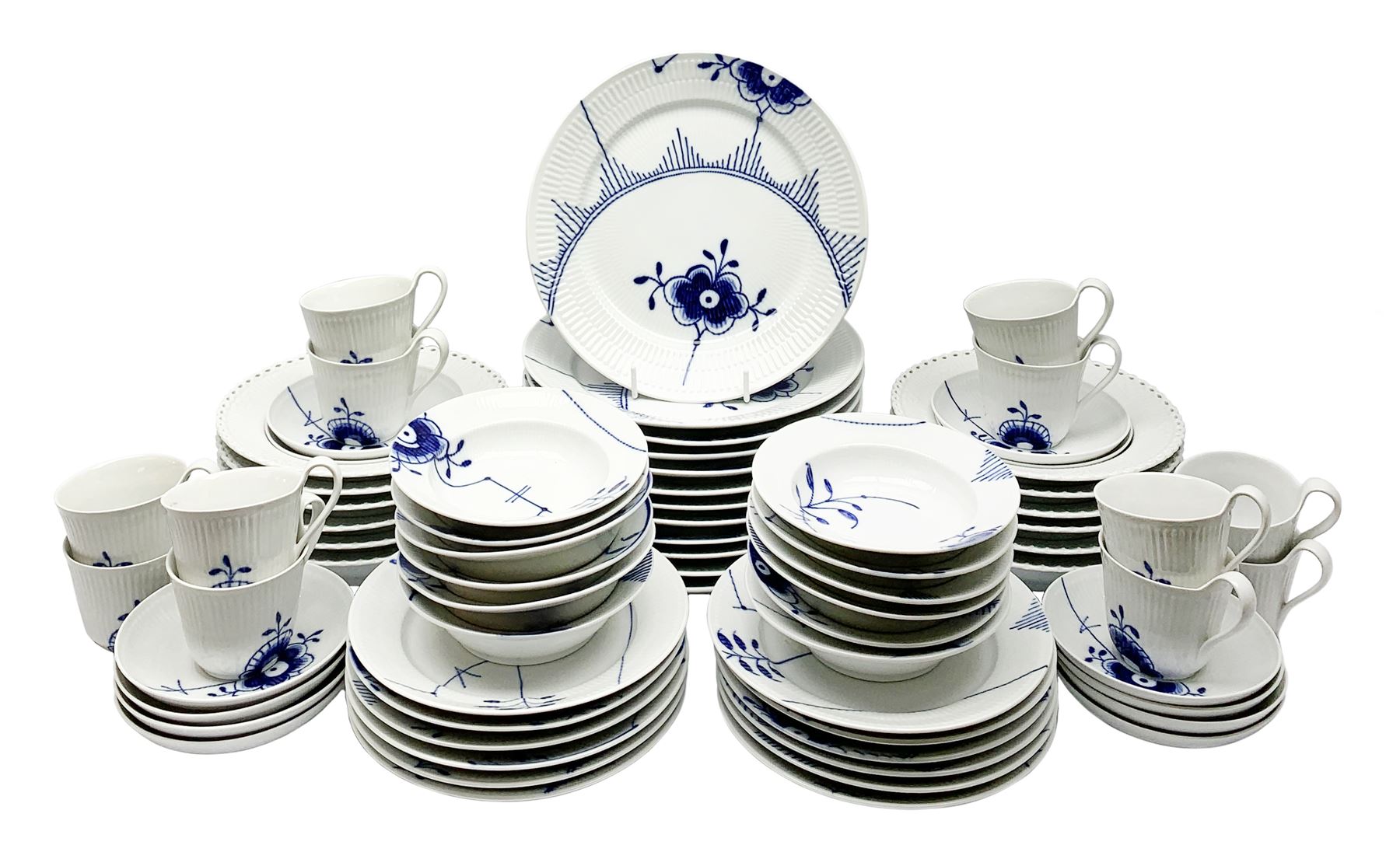 Royal Copenhagen tea and dinner service for twelve place settings