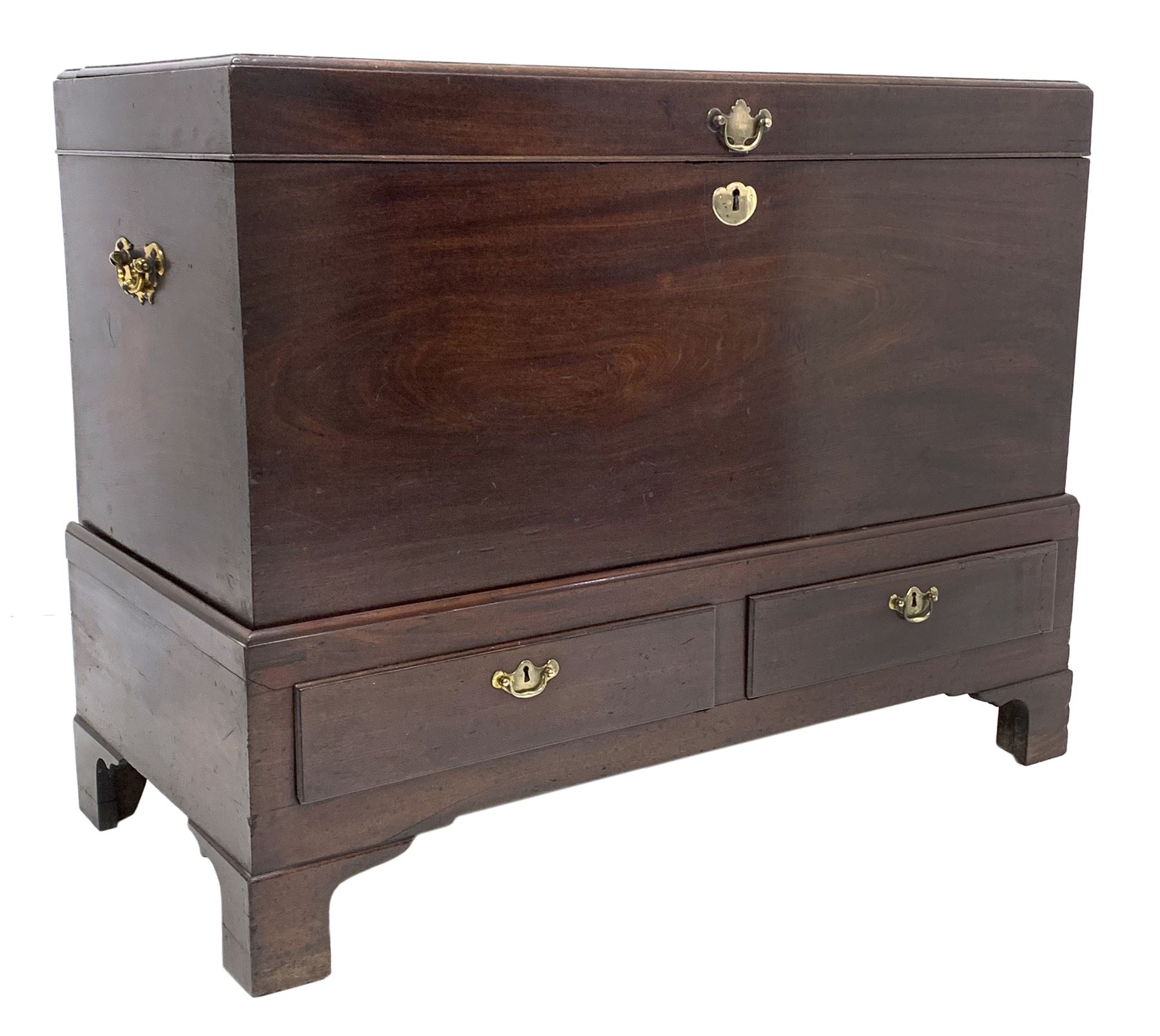 George II mahogany silver chest